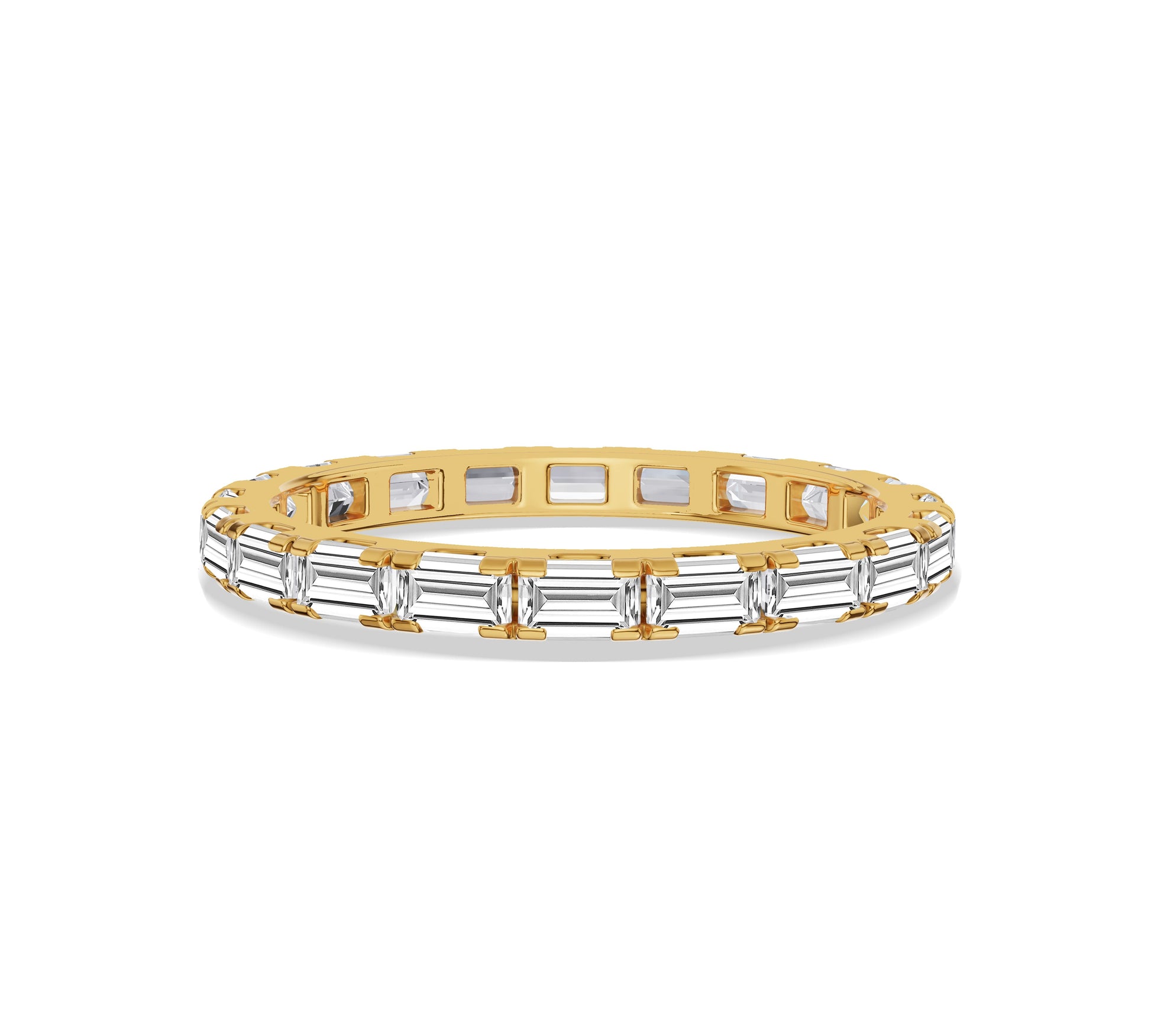 Horizontal Baguette Lab Grown Diamond Eternity Ring
