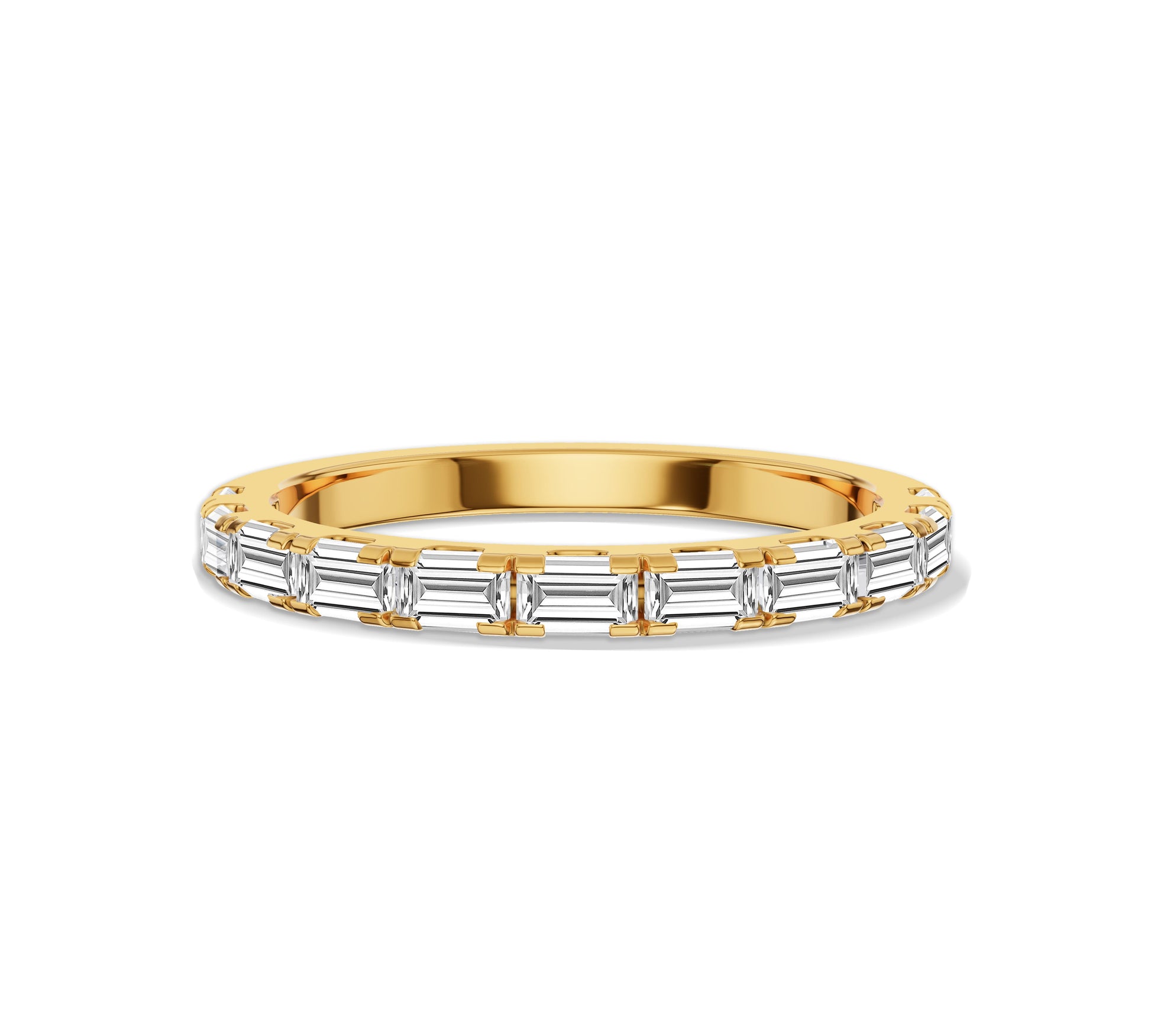 baguette wedding band