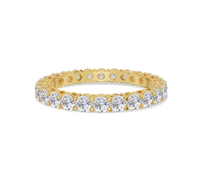 Sparkling round-cut diamond eternity band in gold