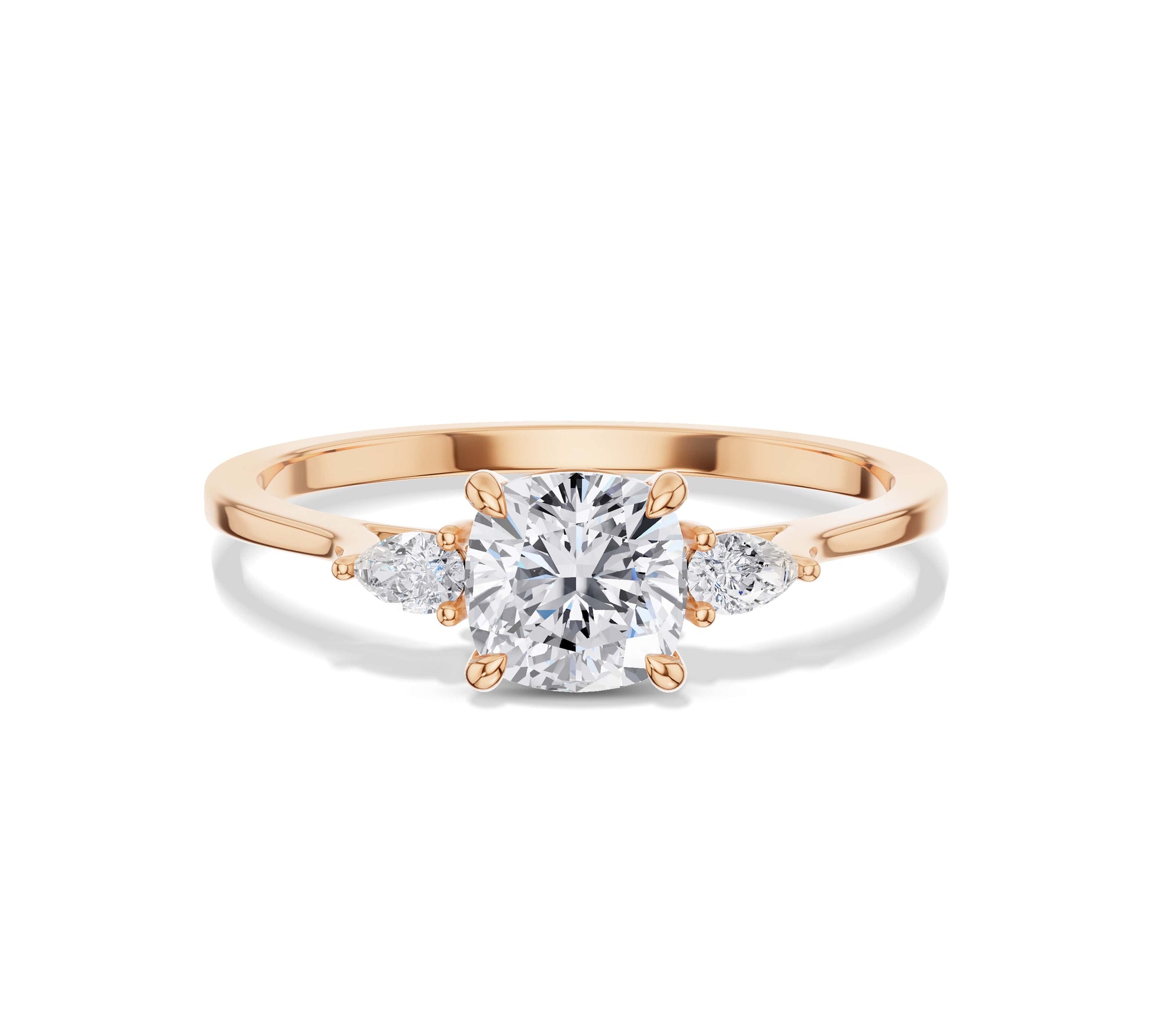 cushion cut moissanite ring​