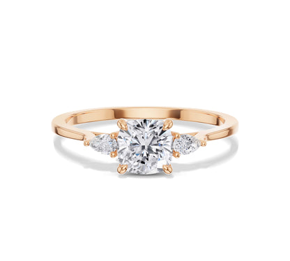 cushion cut moissanite ring​