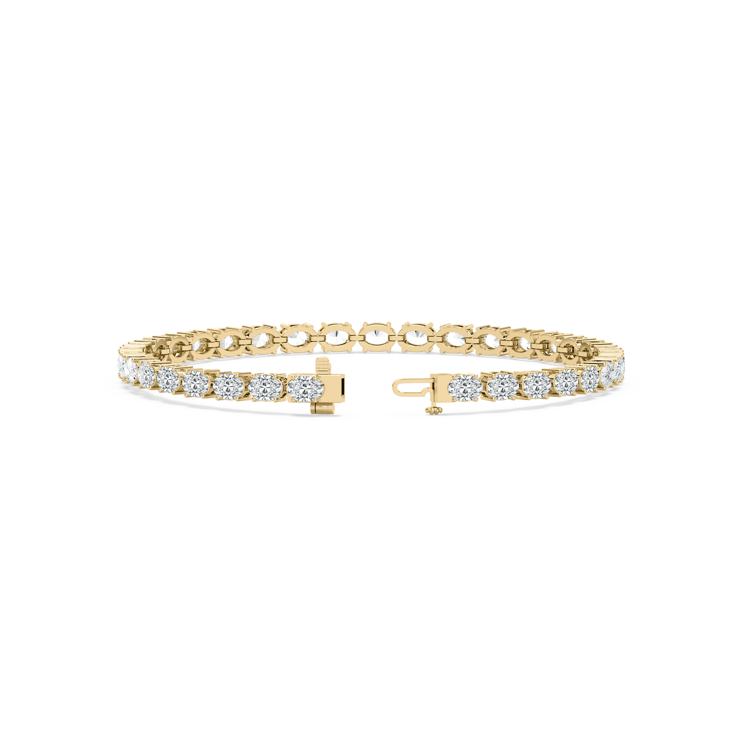 Brilliant East West Oval Diamond Tennis Bracelet