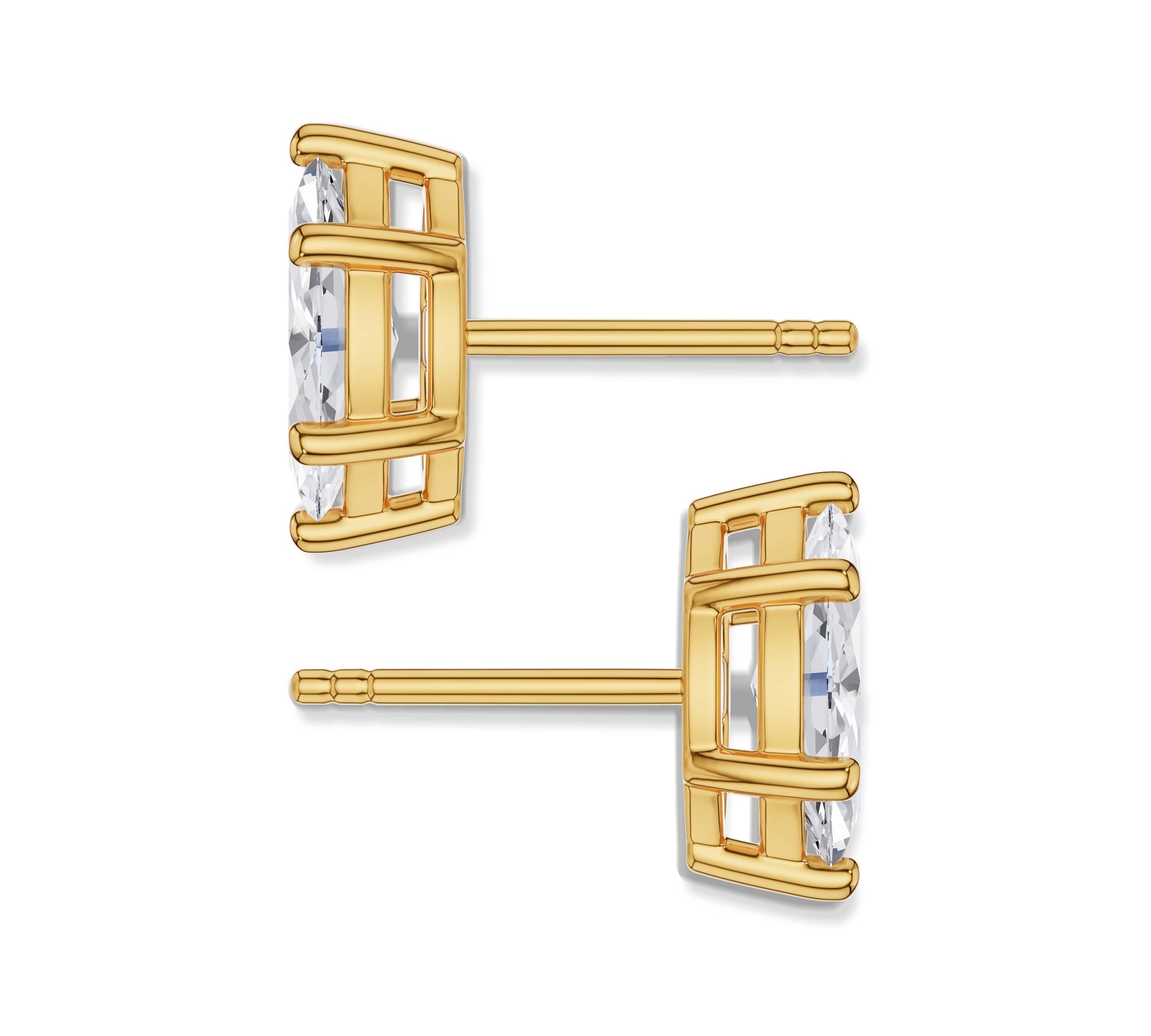 marquise diamond stud earrings​