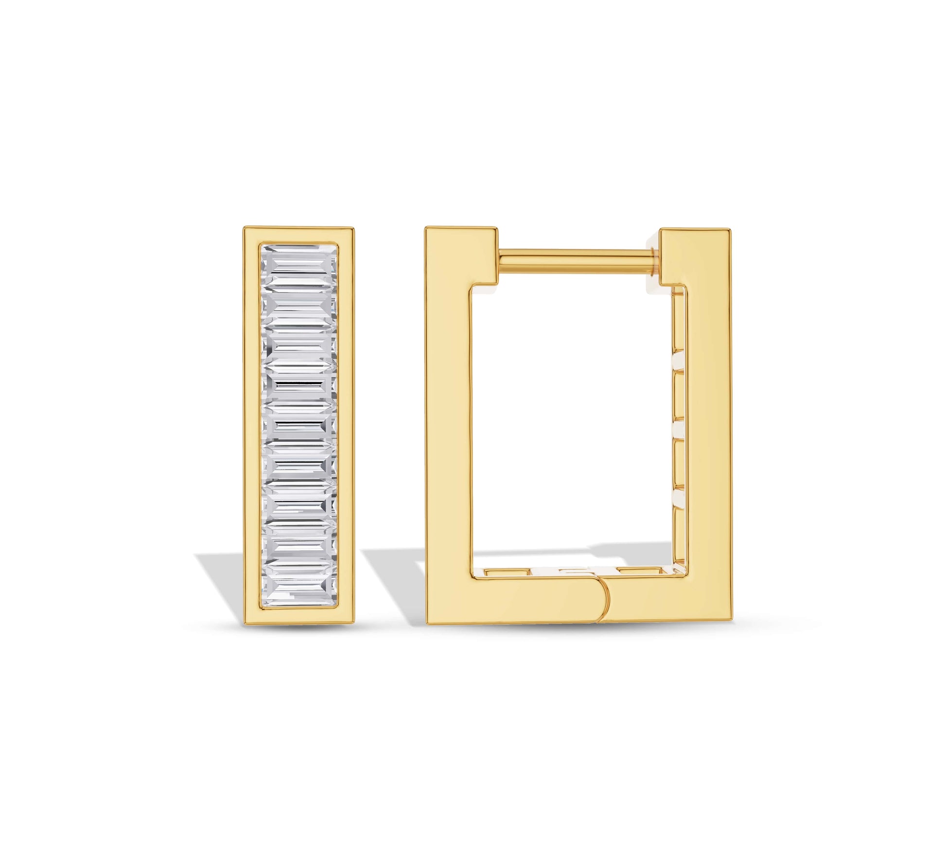 huggie earrings gold​