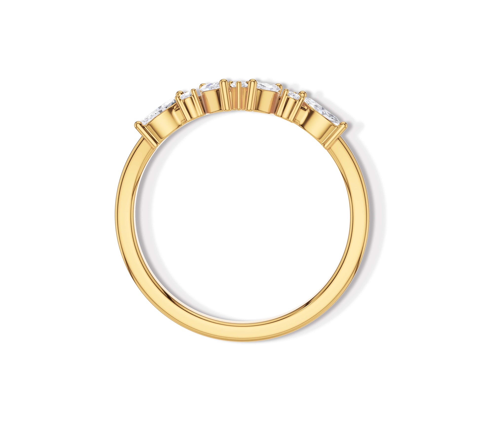 band gold wedding for her