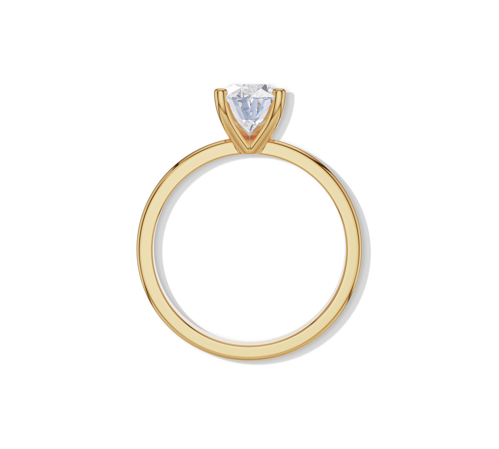 oval solitaire ring yellow gold