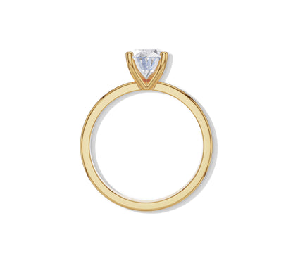 oval solitaire ring yellow gold