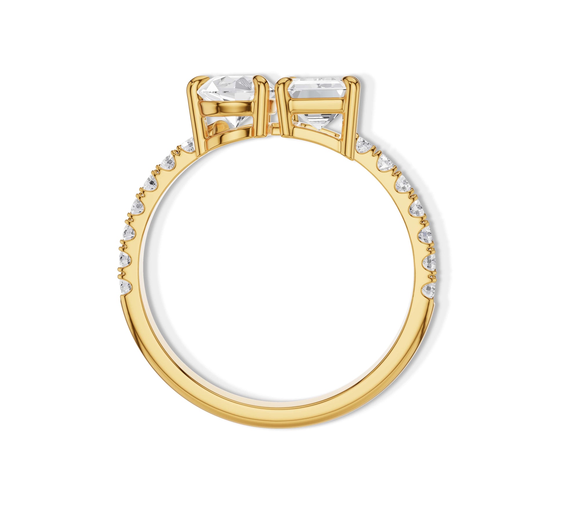 toi et moi engagement rings for her