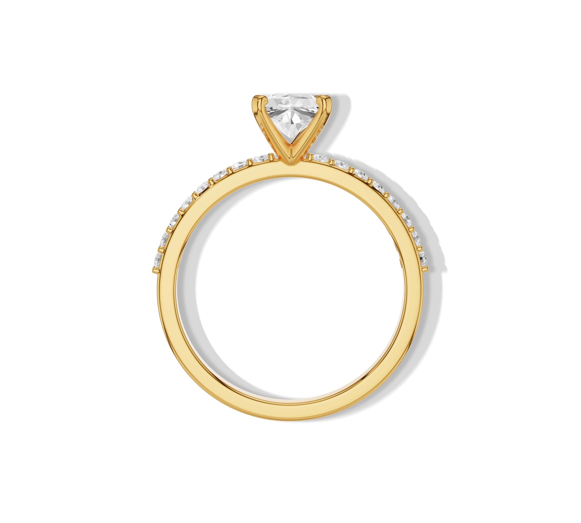 radiant diamond ring yellow gold