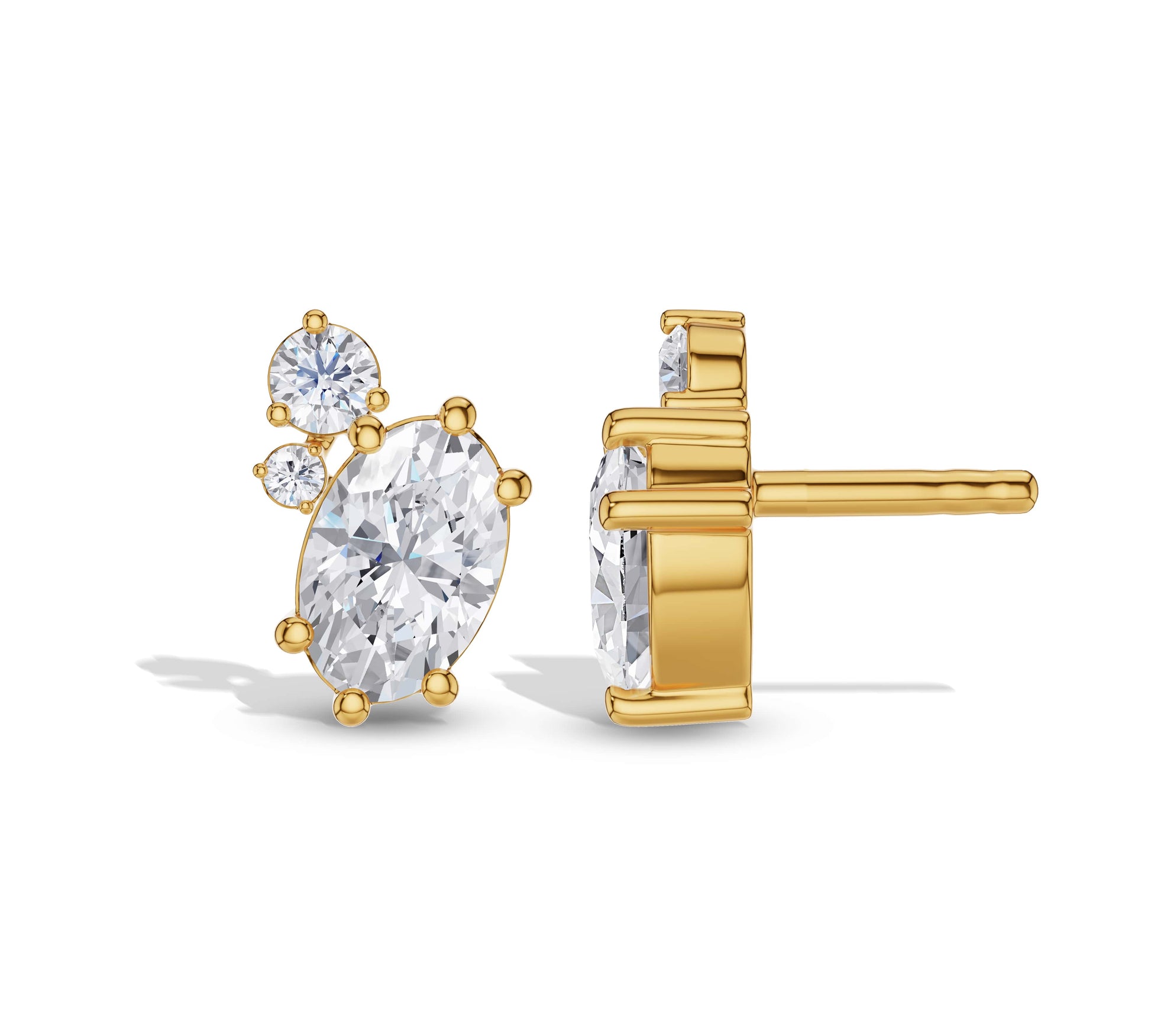 Trilogy Stud Earrings