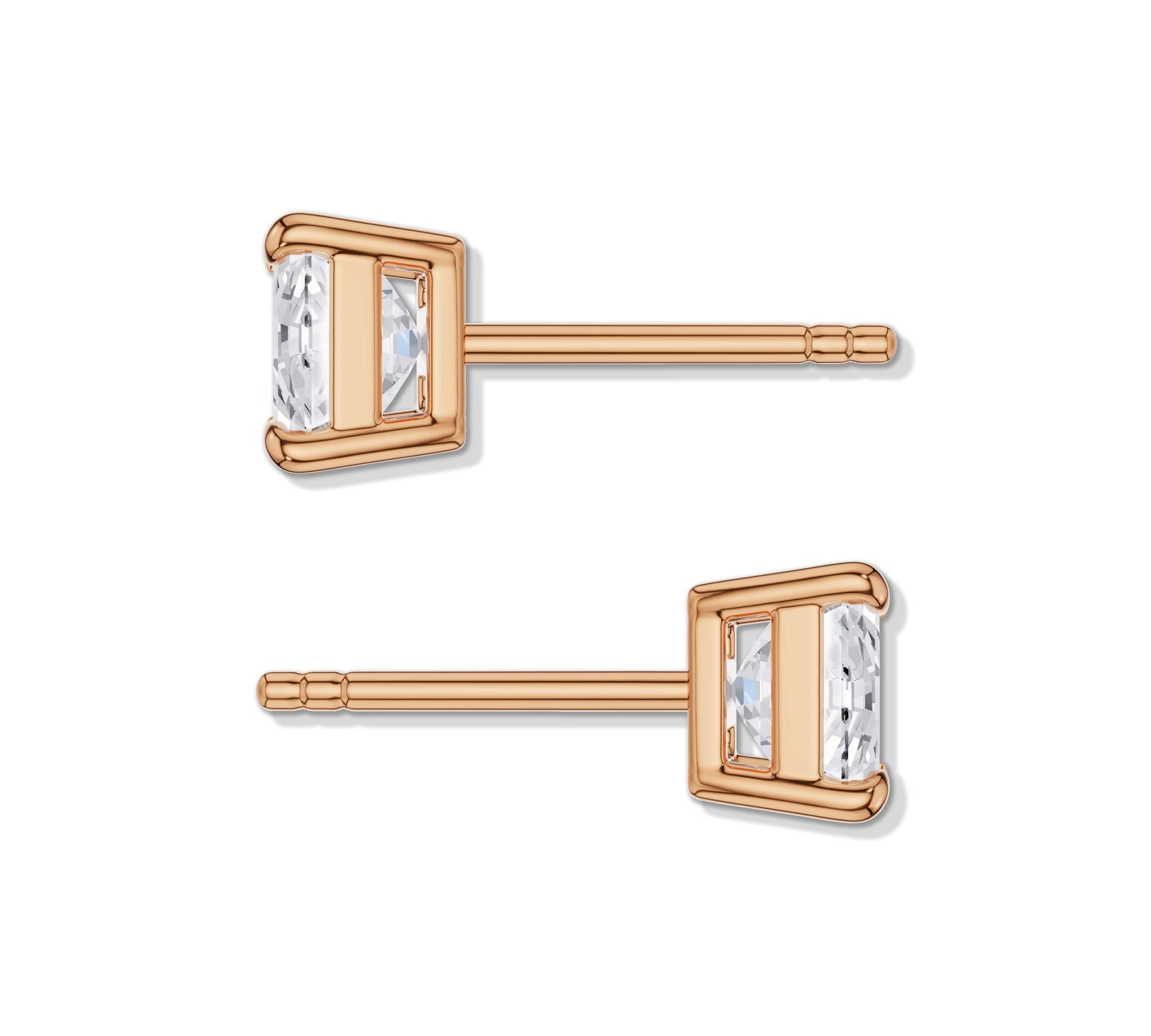 gold diamond stud earrings