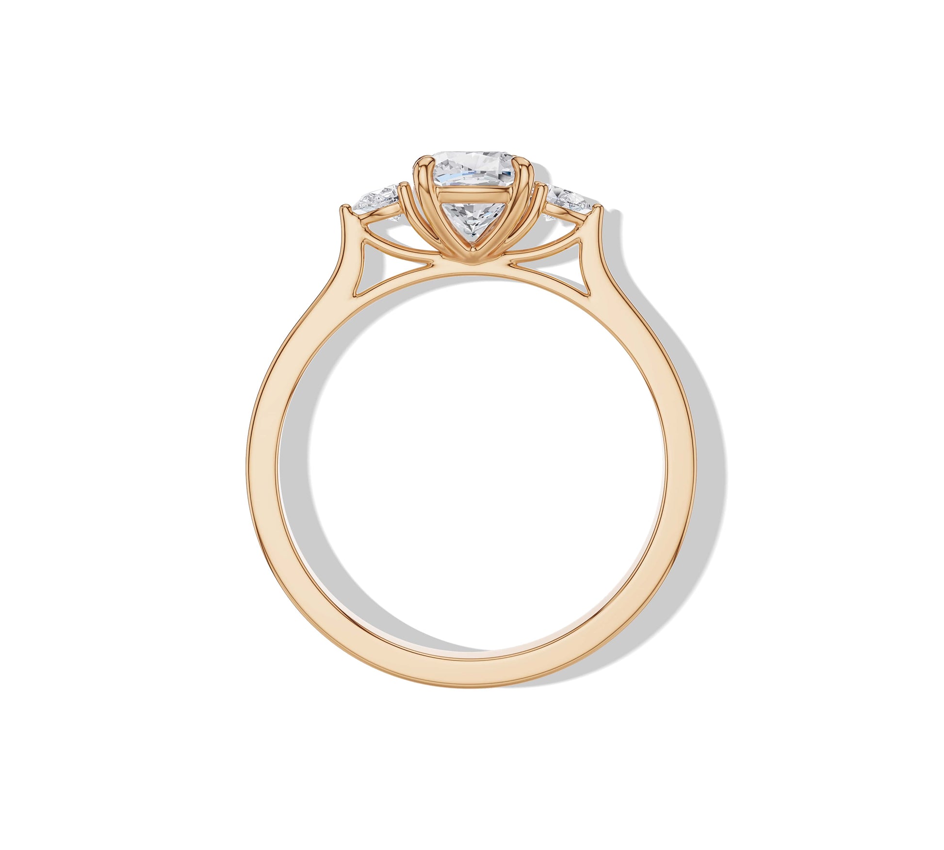 14k gold moissanite ring
