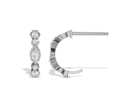 gold half hoop earrings