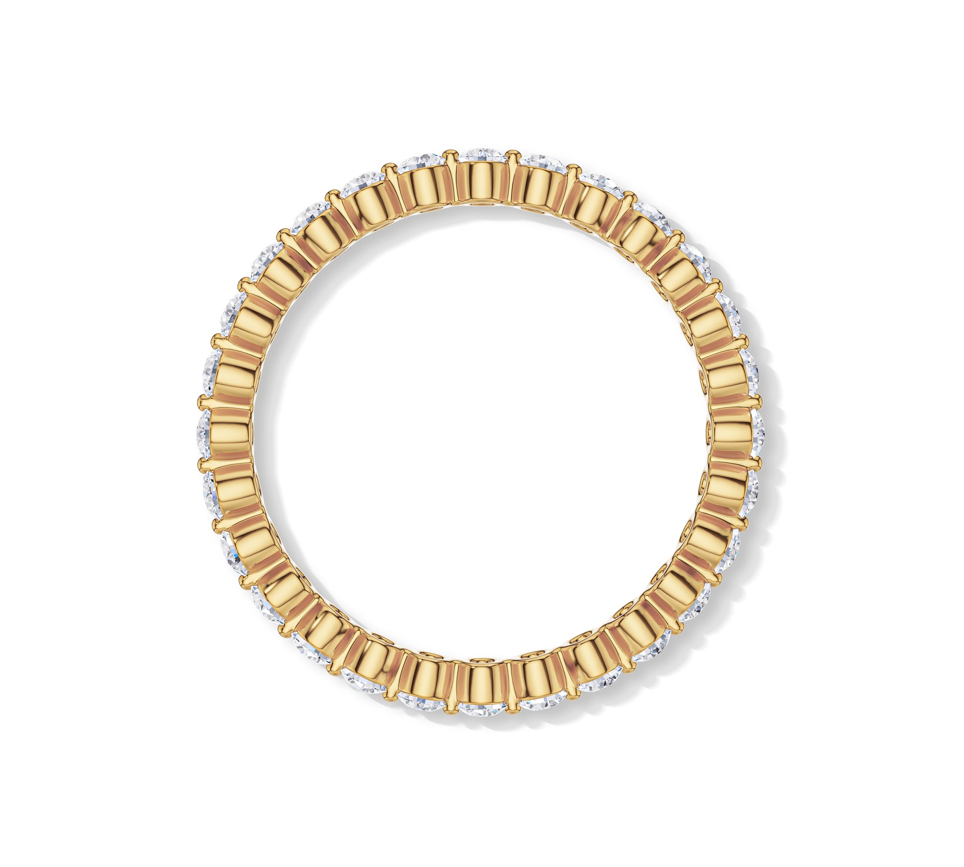 diamond eternity band yellow gold