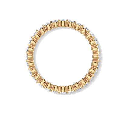 diamond eternity band yellow gold