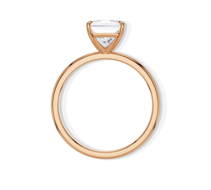 Classic Princess cut diamond in 18K rose gold band