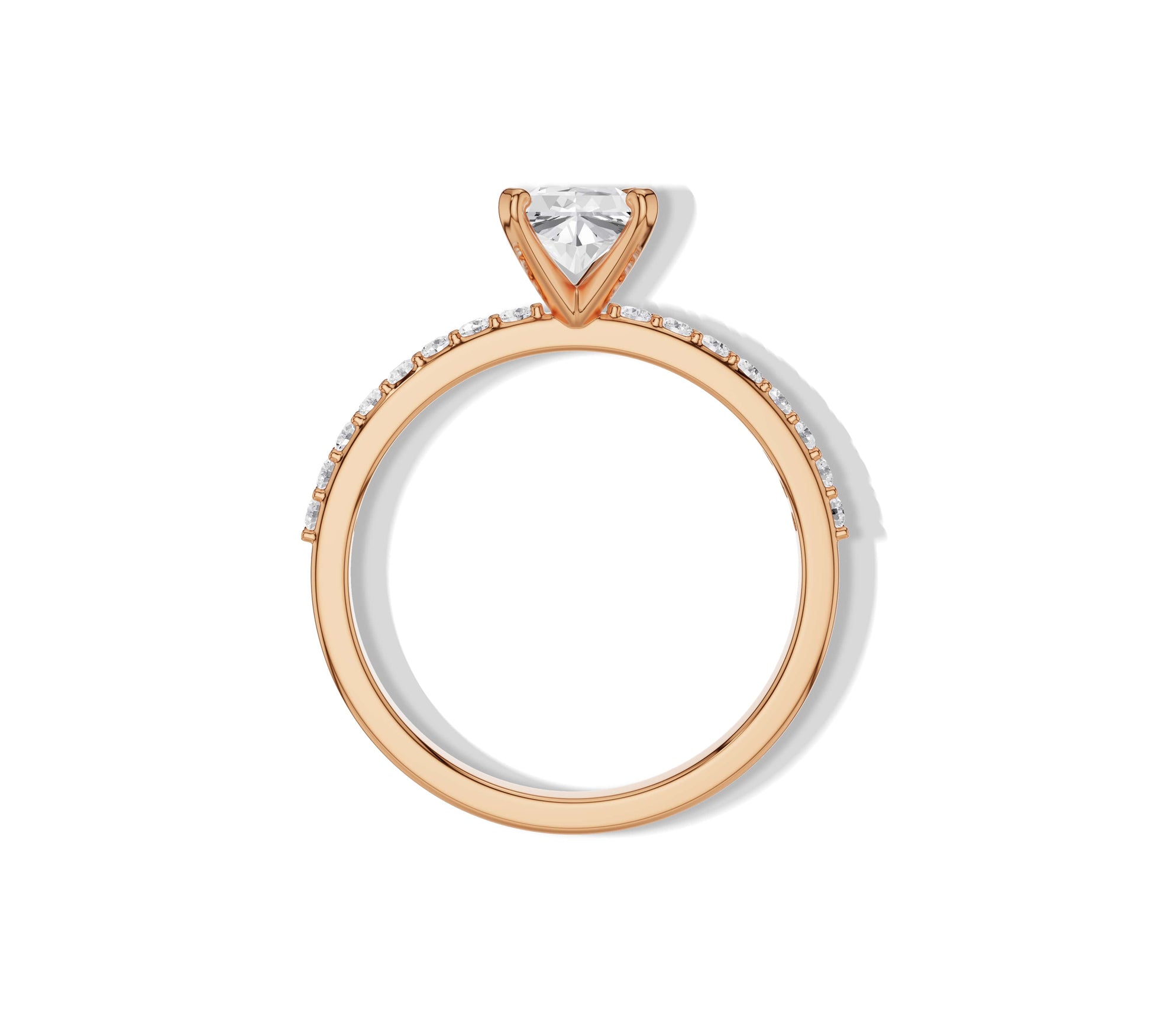 gold radiant cut engagement rings