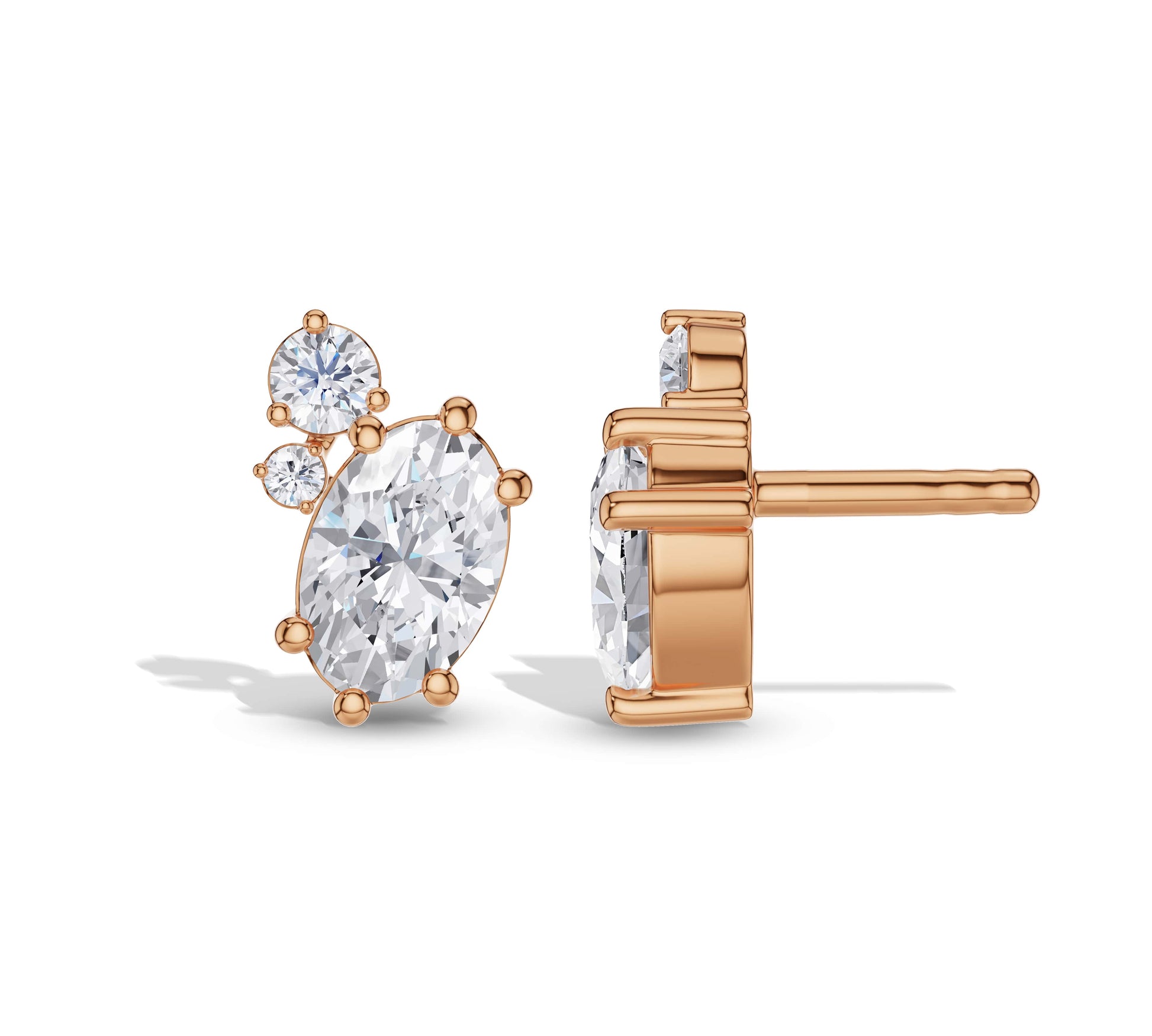 female diamond stud earrings