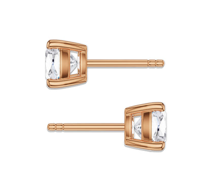 gold diamond stud earrings