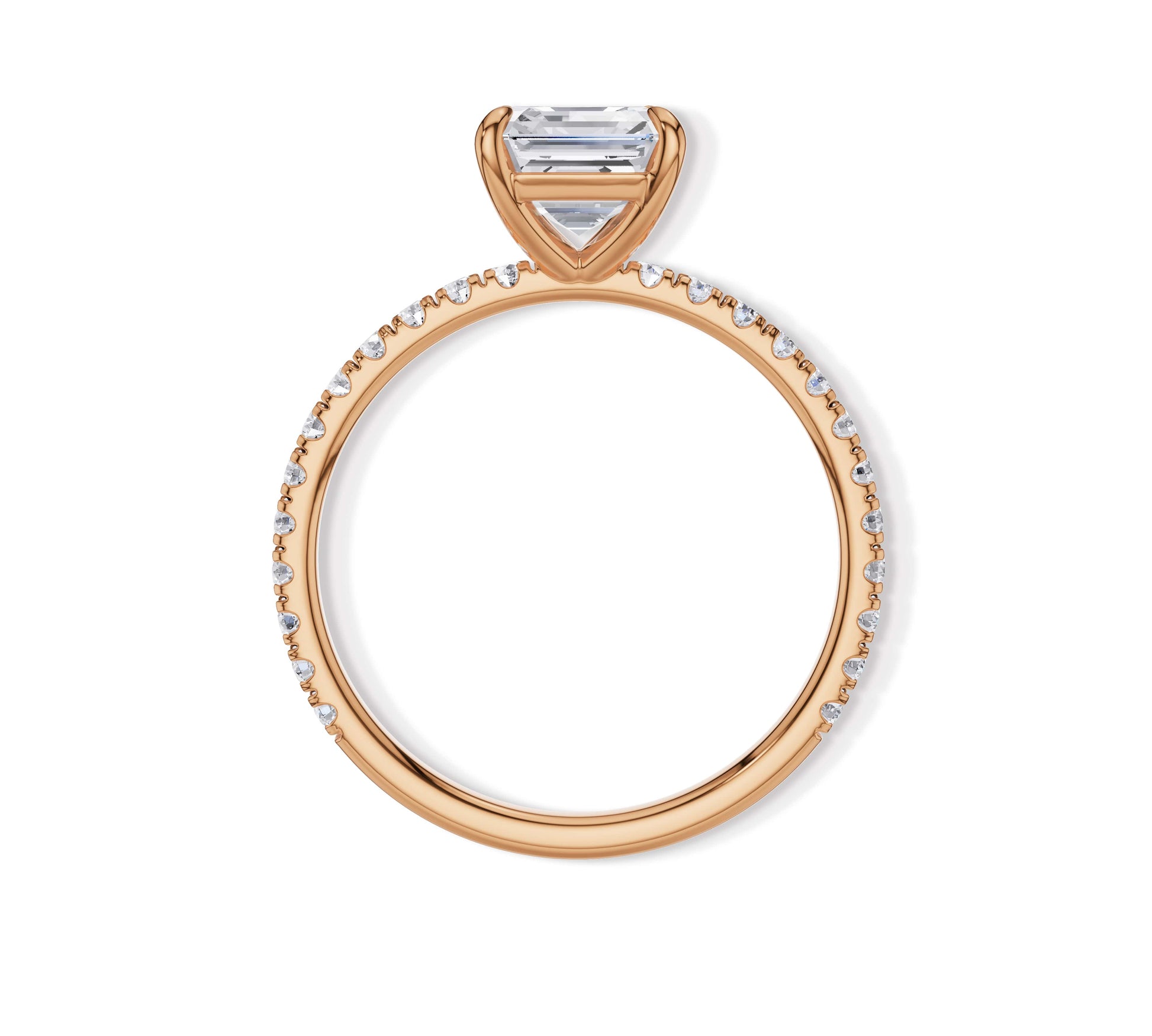 Modern pave engagement ring style