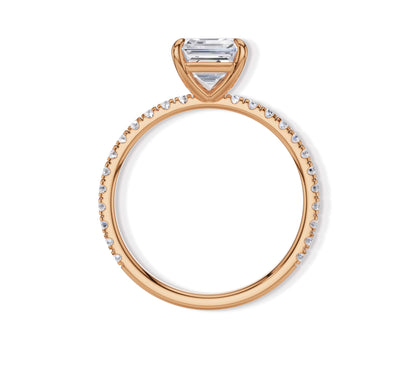 Modern pave engagement ring style