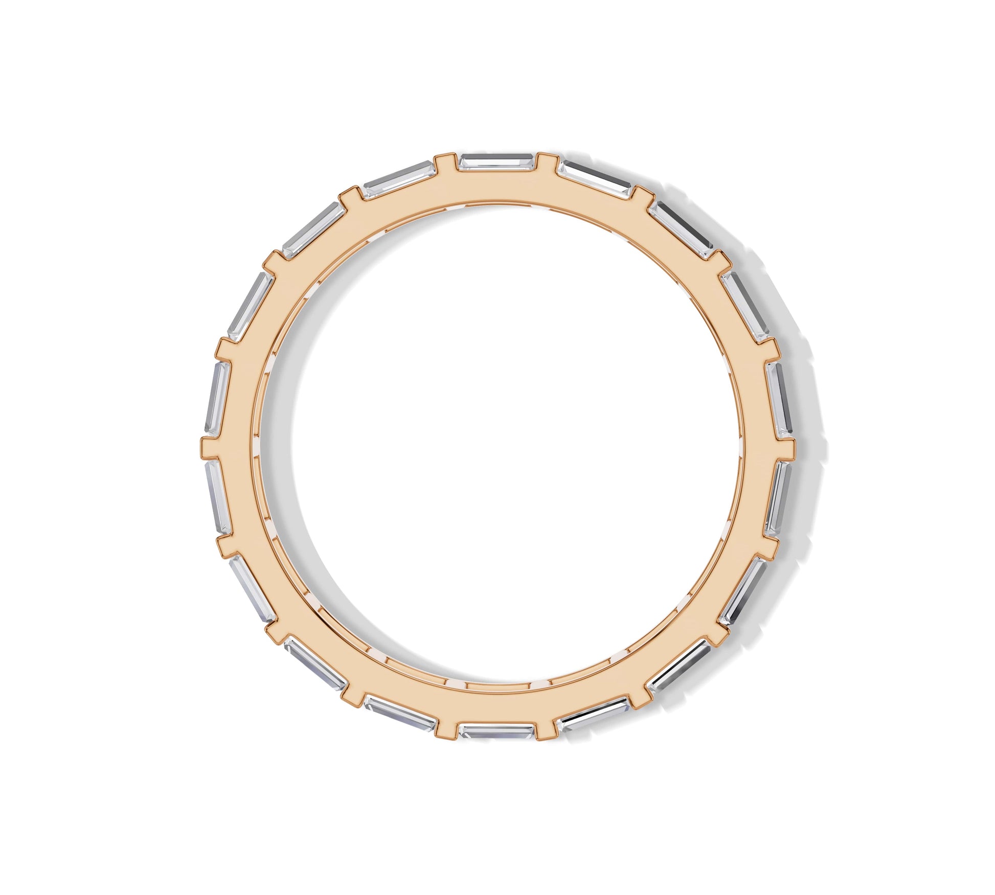 baguette cut diamond band