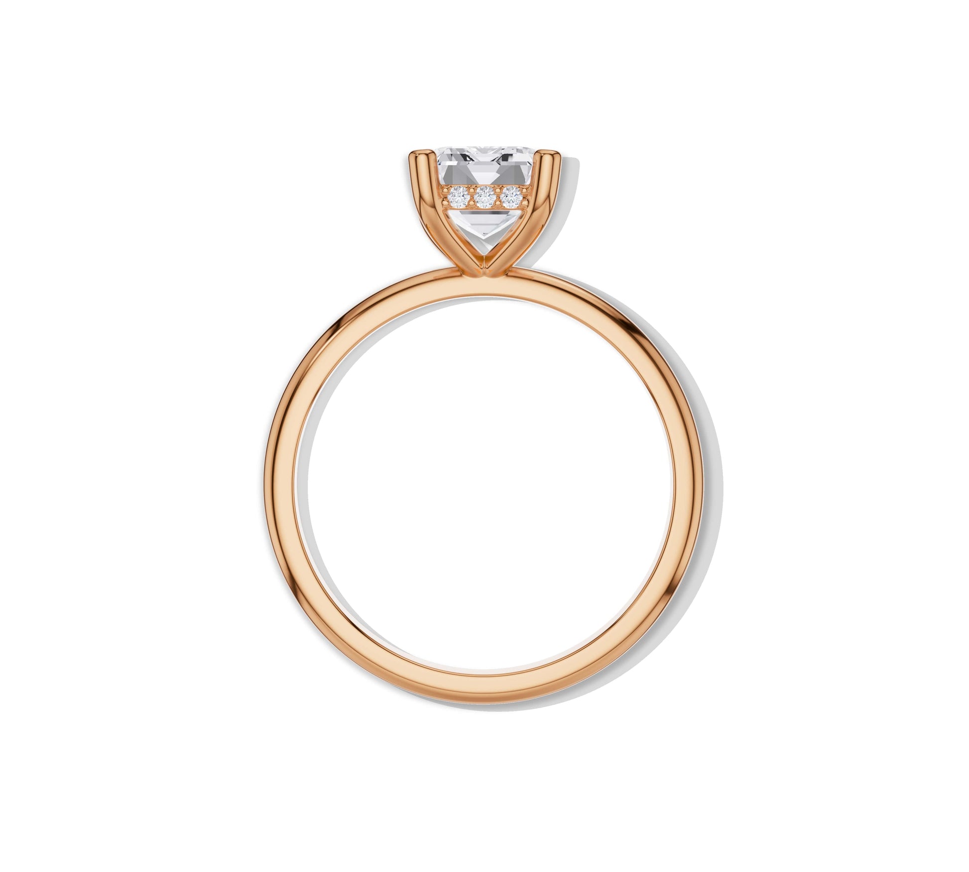 ring with emerald cut diamond