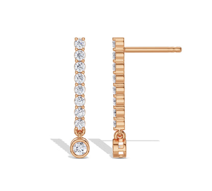 tennis diamond earrings
