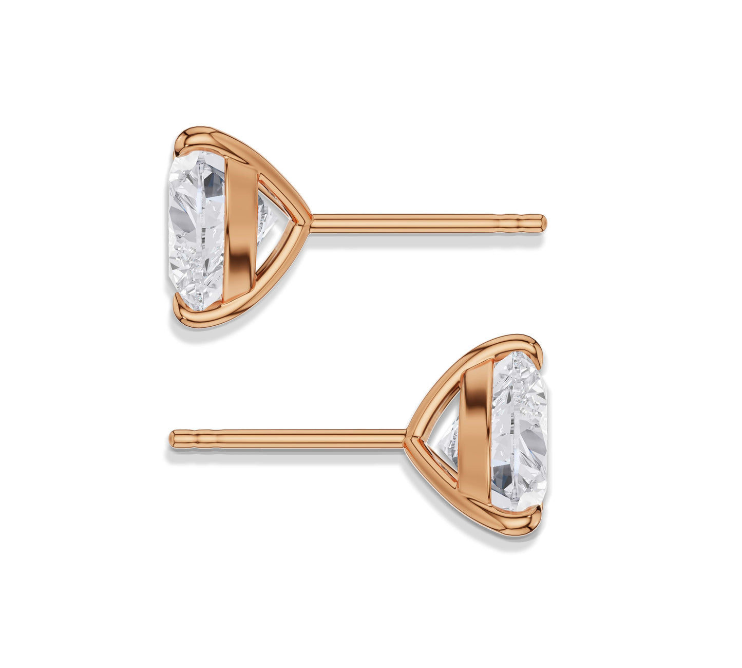 gold heart earrings with diamonds​