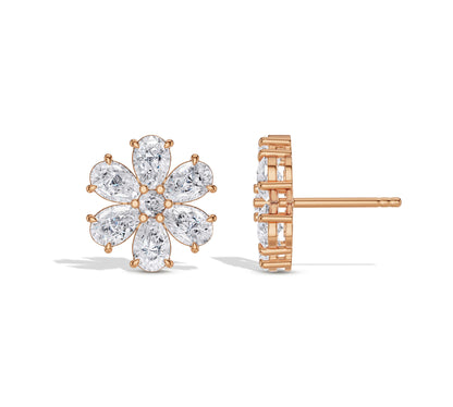 pear diamond stud earrings