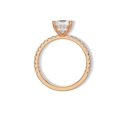 Asscher Cut Lab-Grown Diamond Engagement Ring