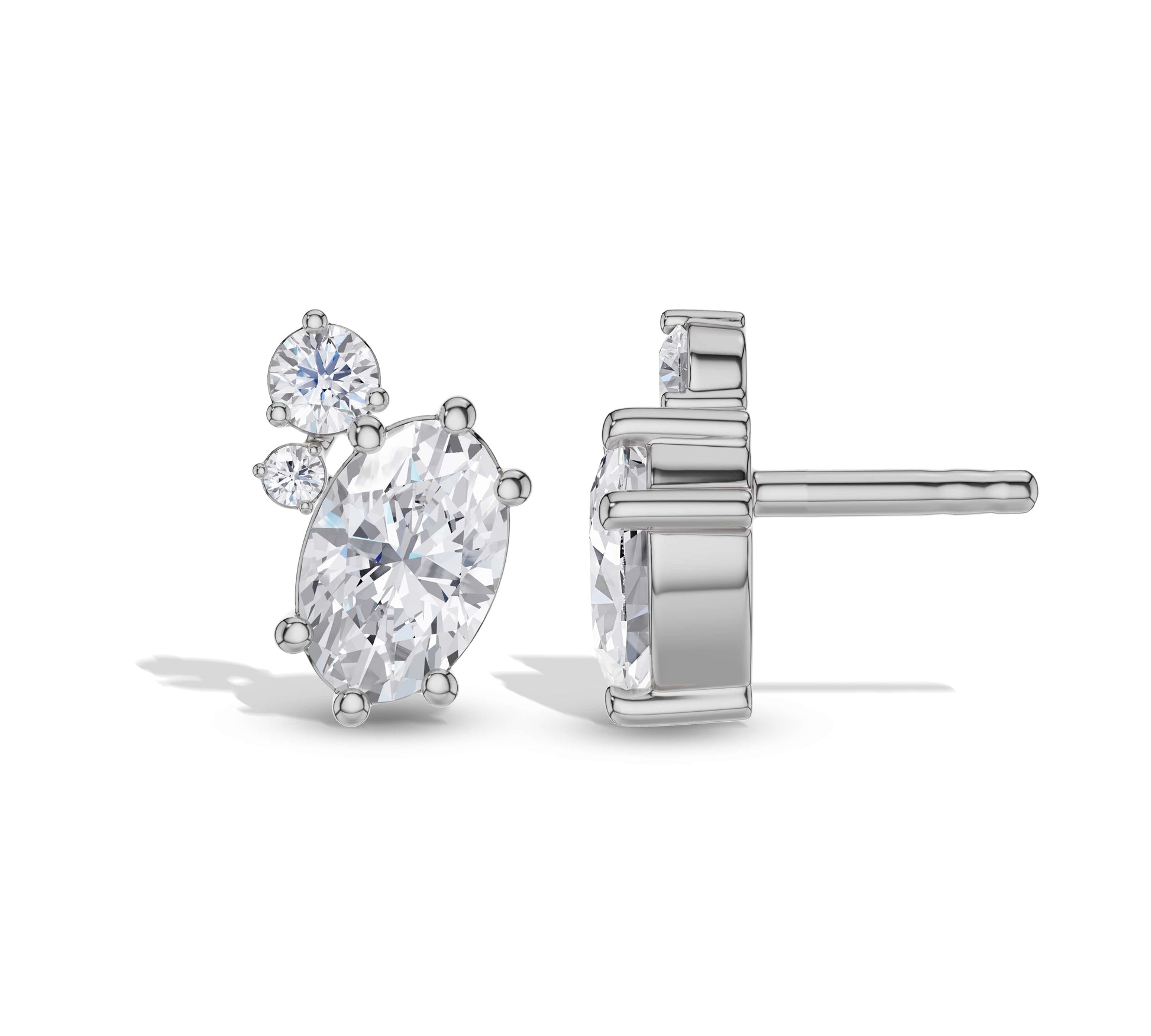 diamond stud earrings diamond​