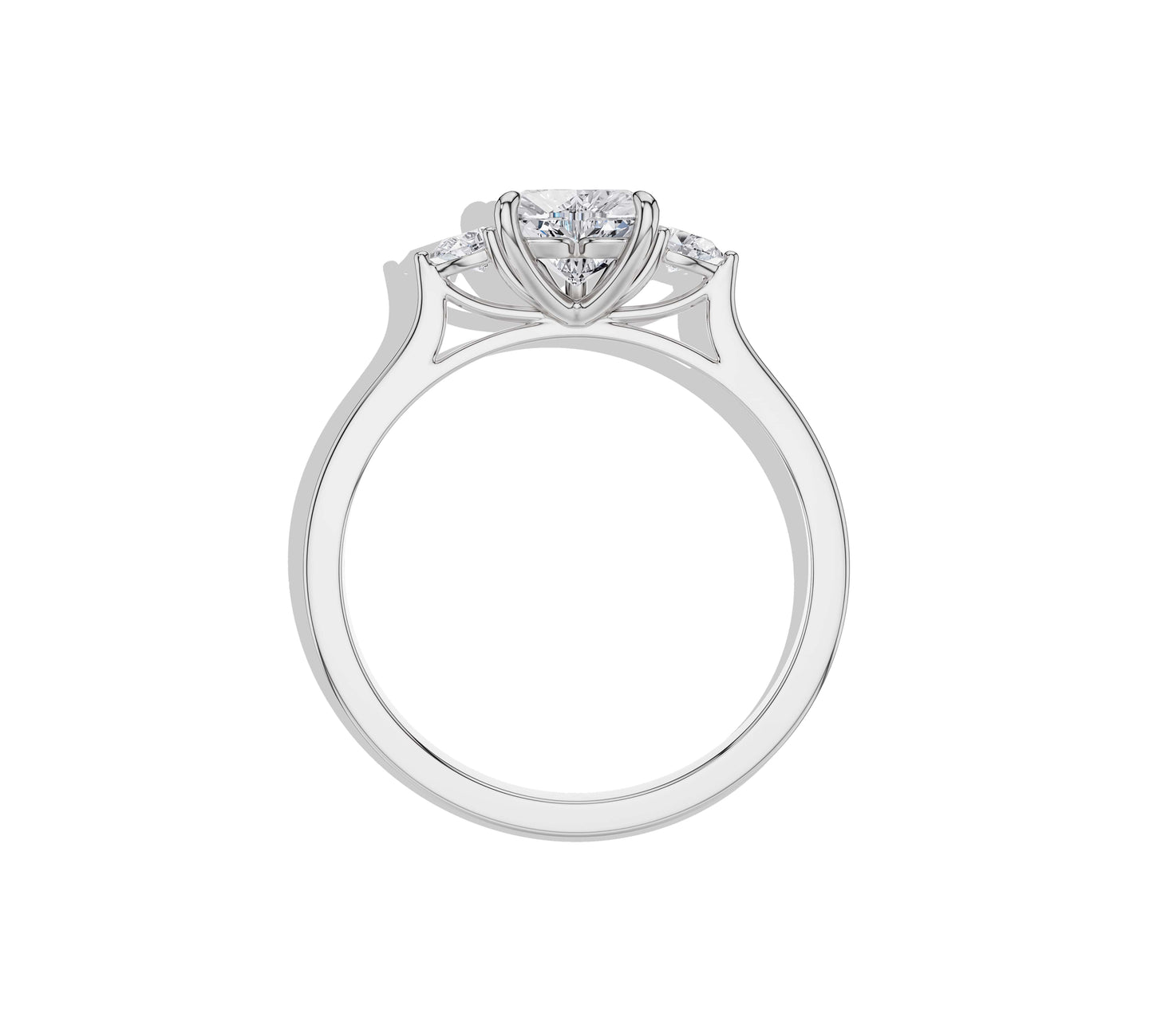 three stone engagement ring diamond