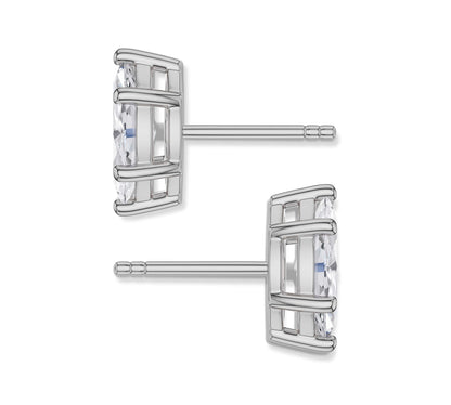 Marquise Diamond Stud Earrings Six Prong