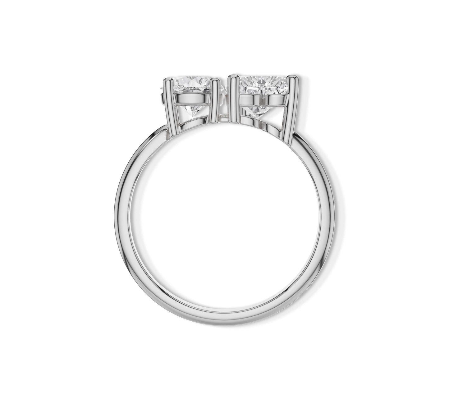 moissanite toi et moi ring​