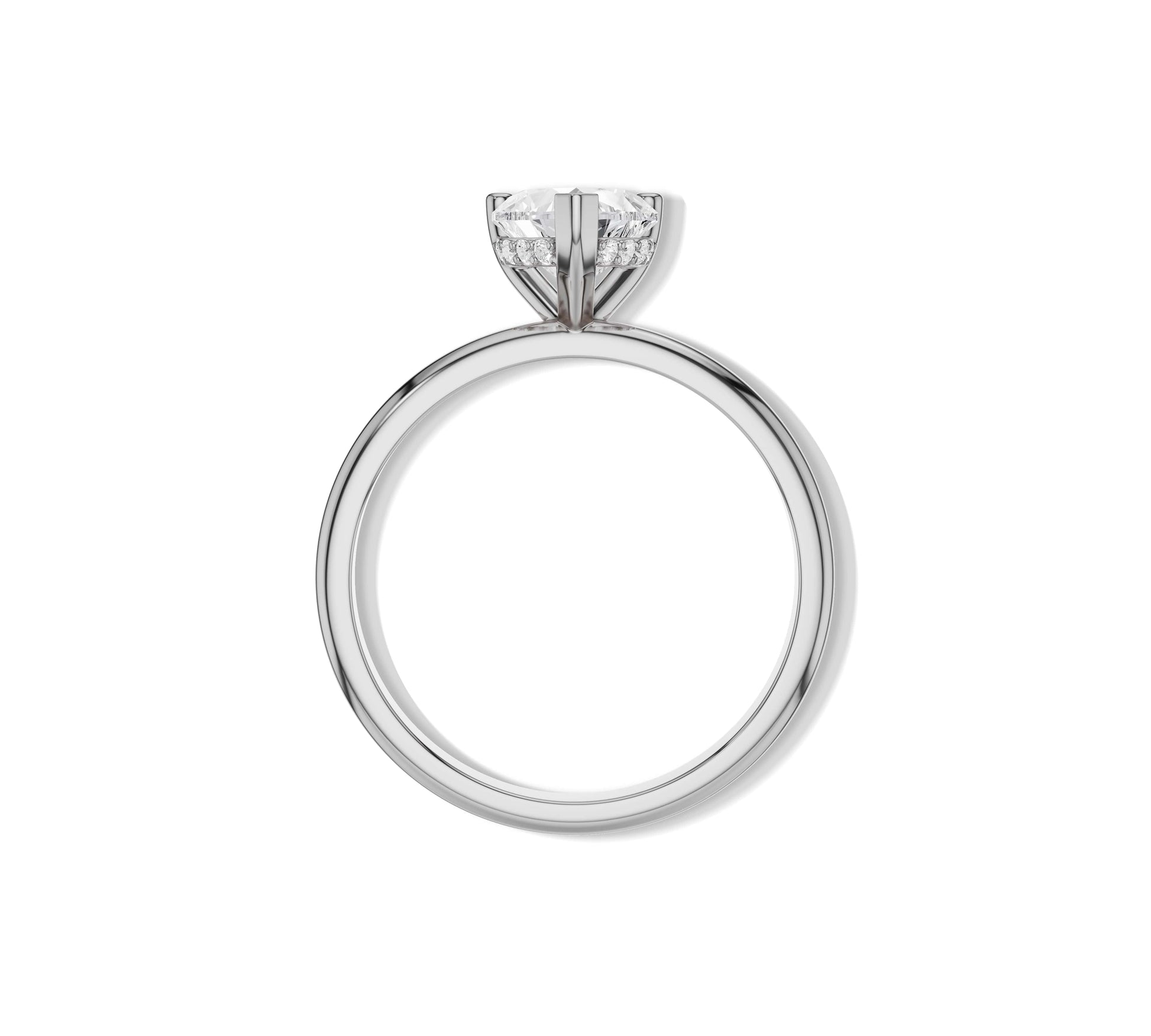 White gold engagement ring