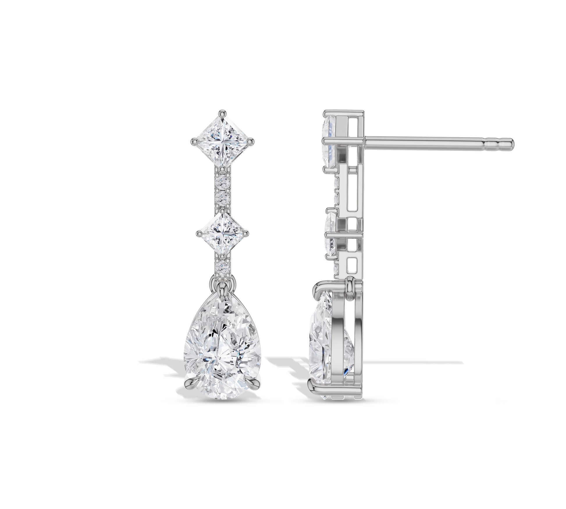 white gold diamond earrings
