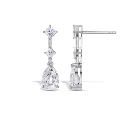 white gold diamond earrings