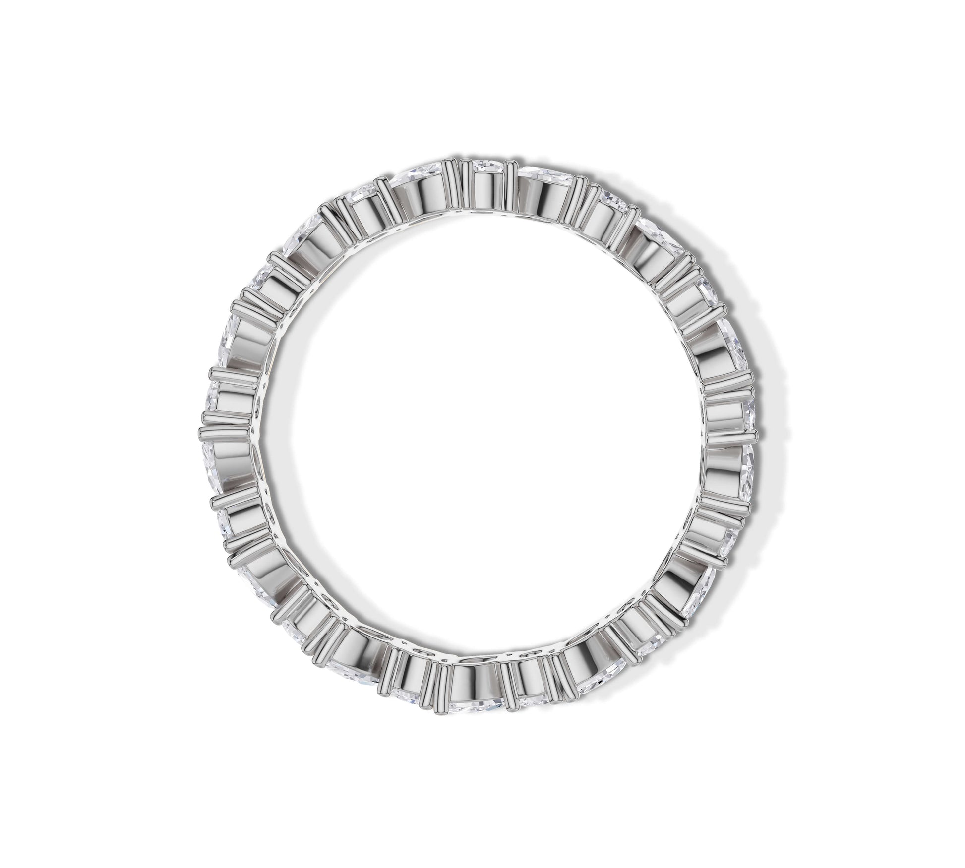 white gold mixe shape eternity band