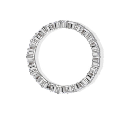 white gold mixe shape eternity band