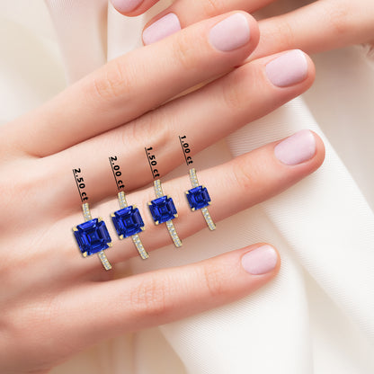 TEST solitaire ring with carat variation + gemstone