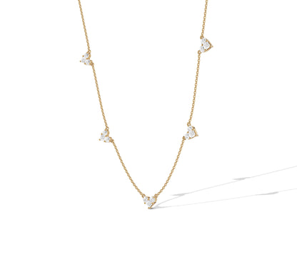Minimalist layering necklace with heart accents