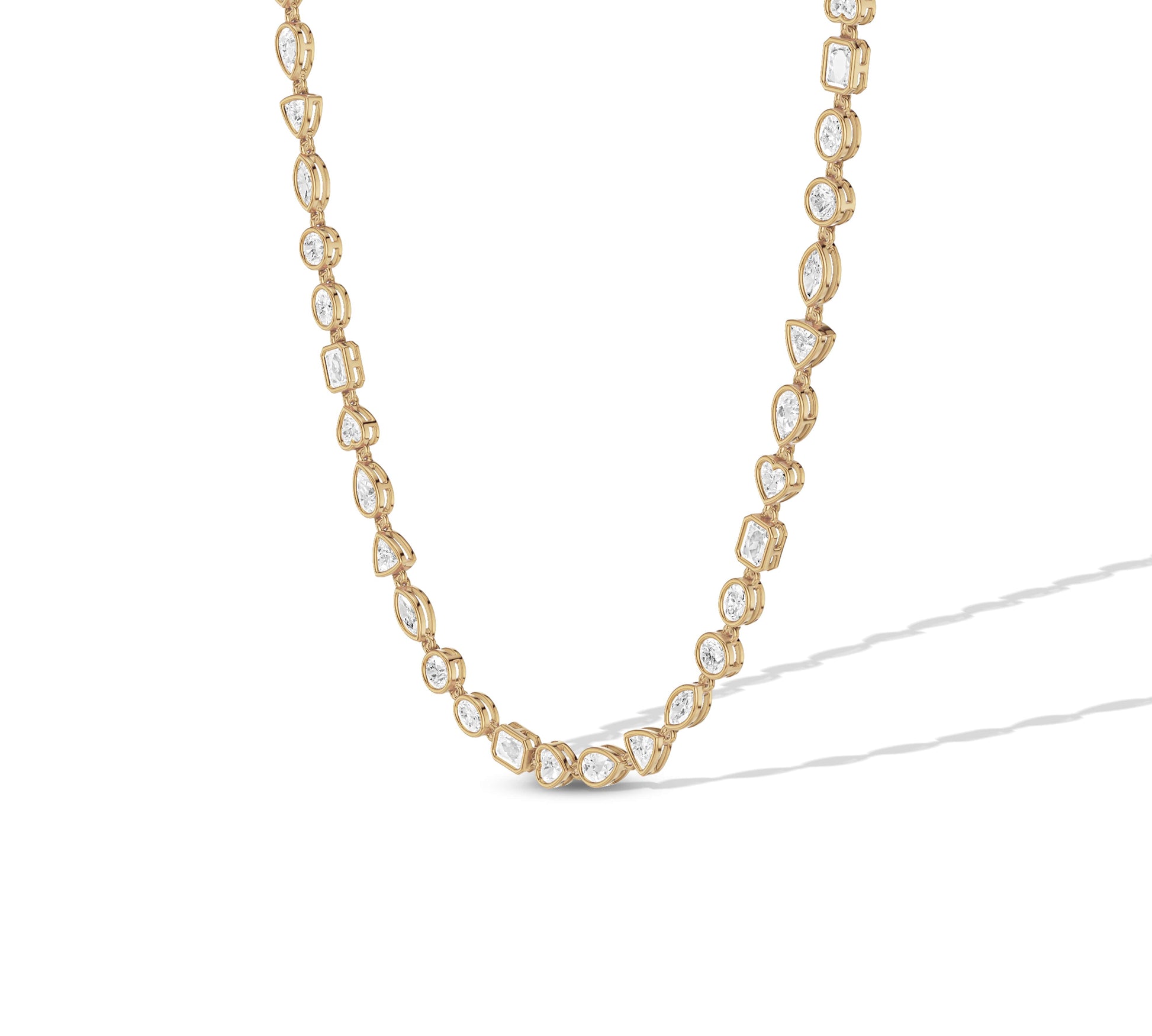 Designer bezel diamond necklace for everyday luxury