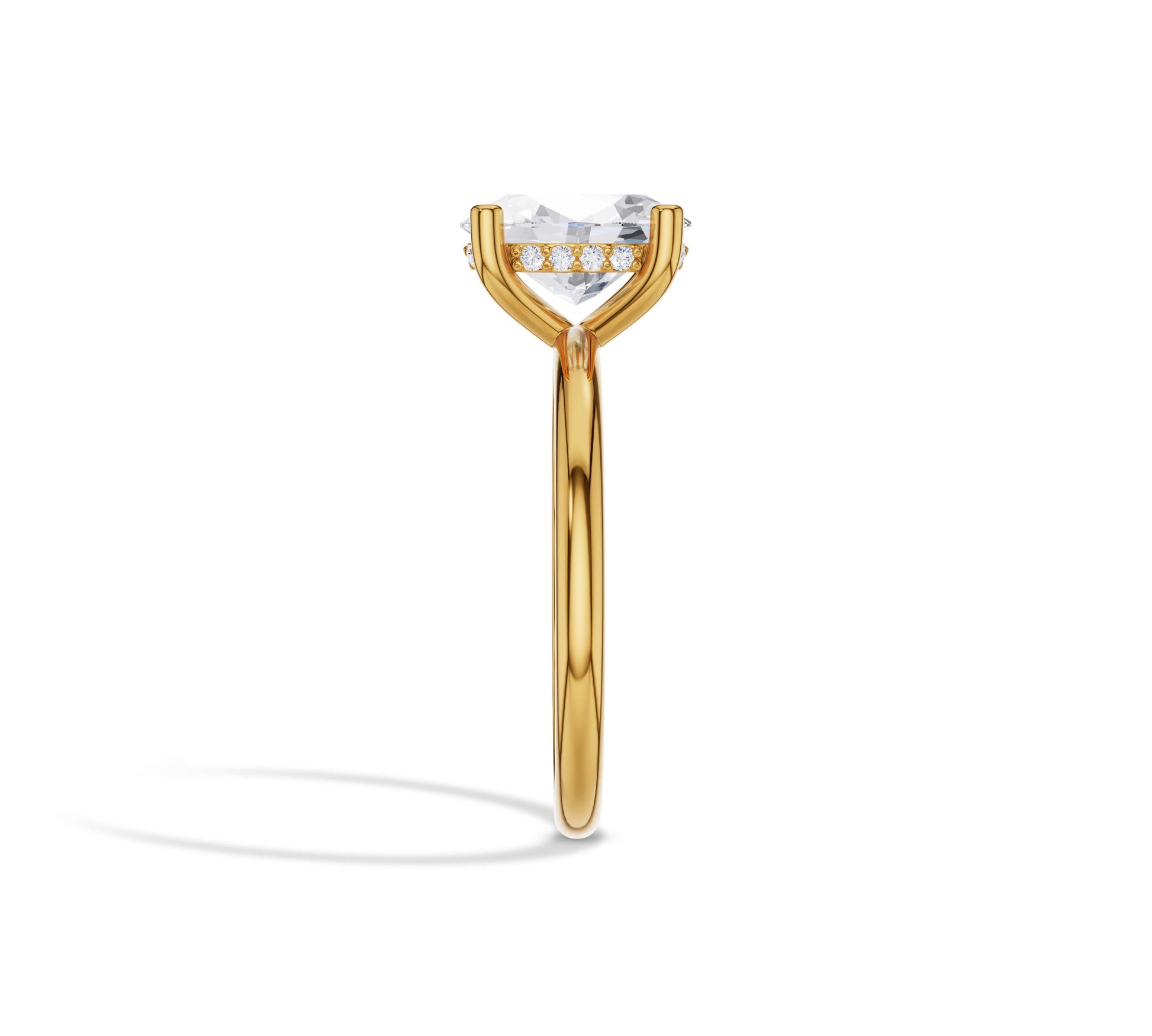 oval hidden halo ring 
