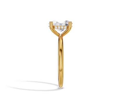 oval hidden halo ring 