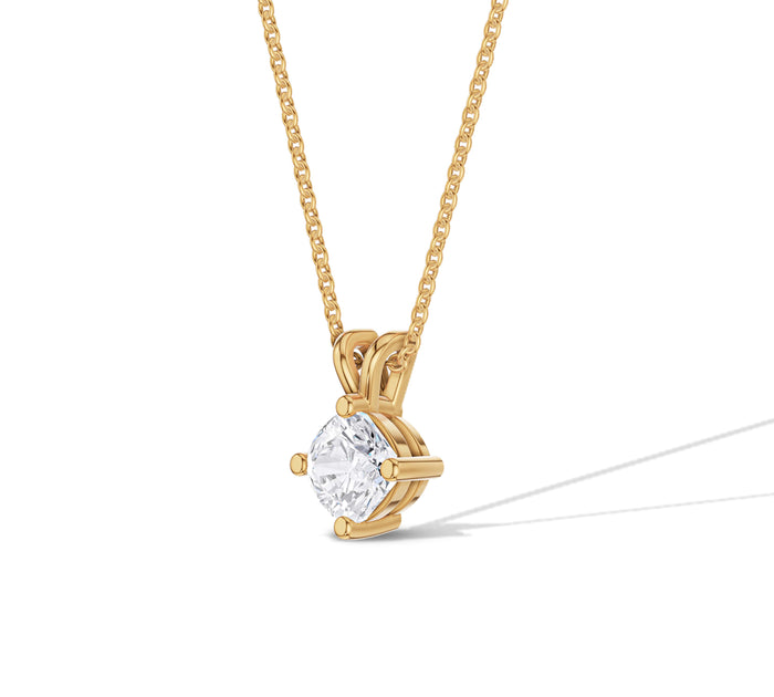 Cushion Cut Solitaire Pendant Necklace