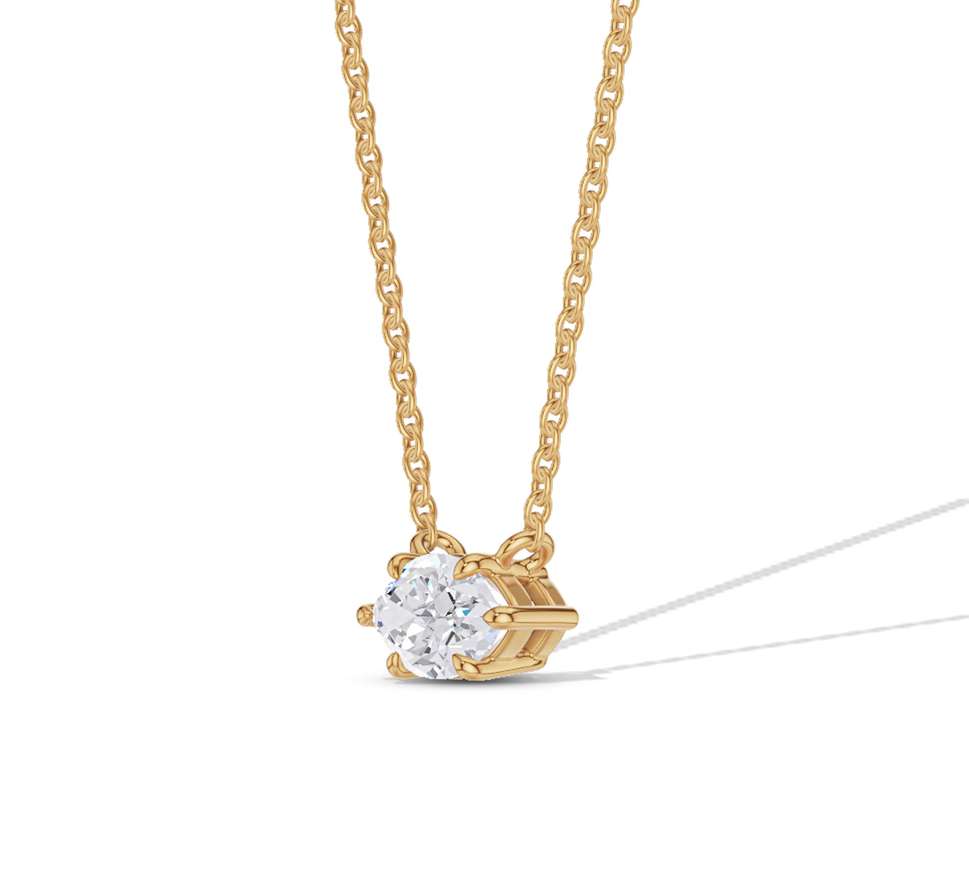diamond on a necklace