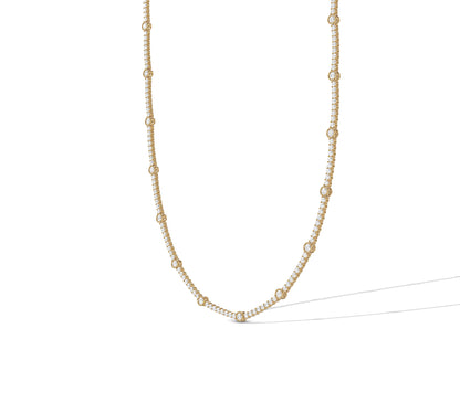 Elegant diamond layering necklace in sustainable 14K yellow gold
