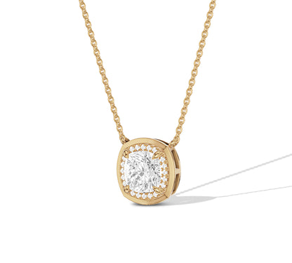 Timeless pendant with central brilliant-cut diamond