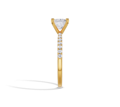 2 carat princess cut diamond engagement ring
